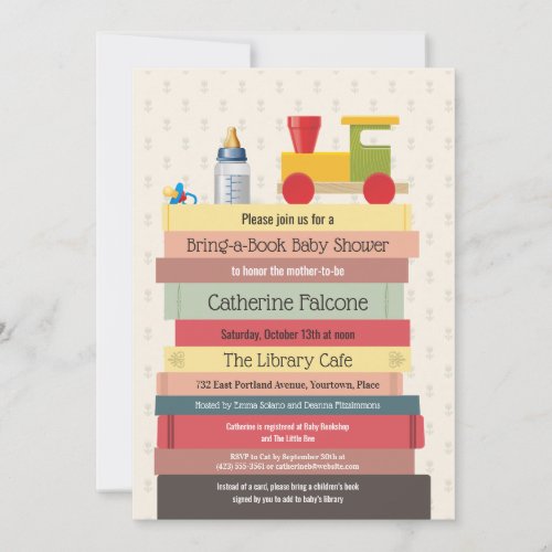 Bring a Book Baby Shower Invitation
