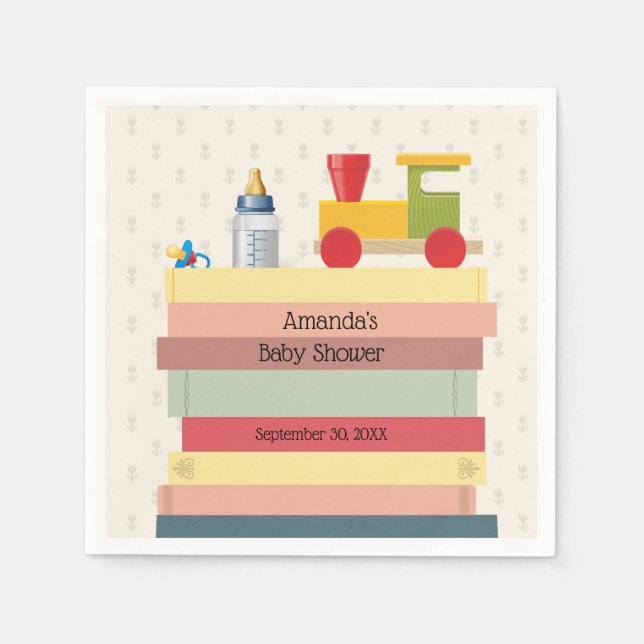Bring a Book Baby Shower Paper Napkins (Front)