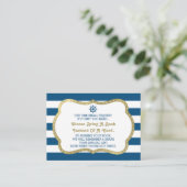 Bring A Book Card, Ahoy, Nautical Shower Faux Gold Enclosure Card (Standing Front)