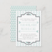 Bring A Book Card, Aztec, Arrows, Baby Shower Enclosure Card (Front/Back)