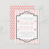 Bring A Book Card, Aztec, Arrows, Baby Shower Enclosure Card (Front/Back)