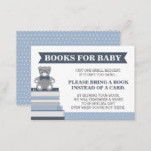 Bring A Book Card, Little Man, Teddy Bear Enclosure Card (Front/Back)