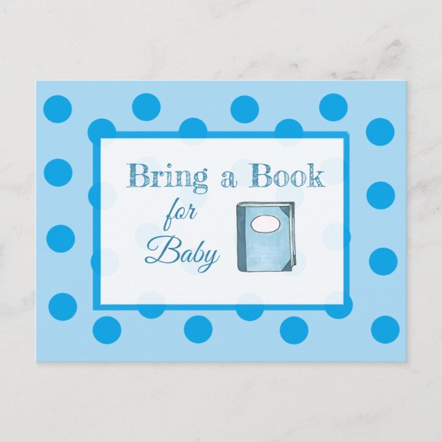Bring a Book for Baby Baby Shower Card (Front)