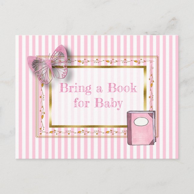 Bring a Book for Baby Baby Shower Card (Front)