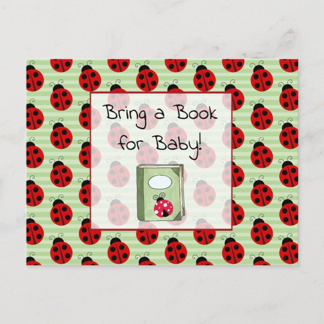 Bring a Book for Baby Baby Shower Card (Front)