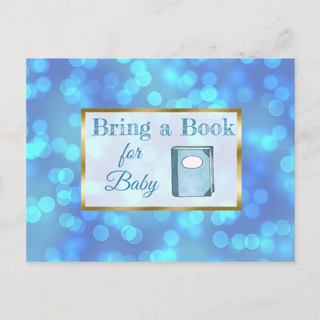 Bring a Book for Baby Baby Shower Card (Front)
