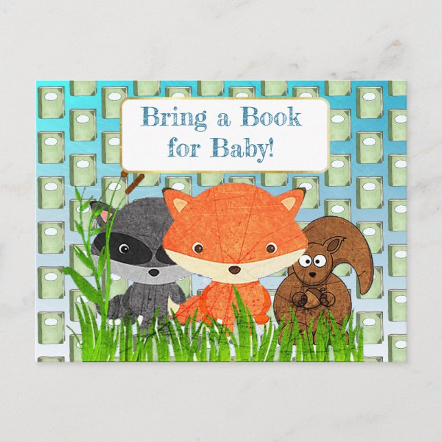 Bring a Book for Baby Baby Shower Card (Front)