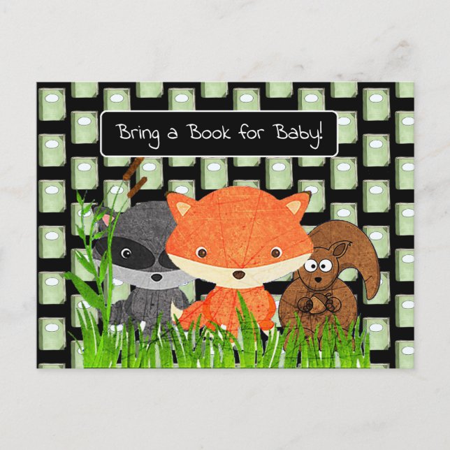 Bring a Book for Baby Baby Shower Card (Front)