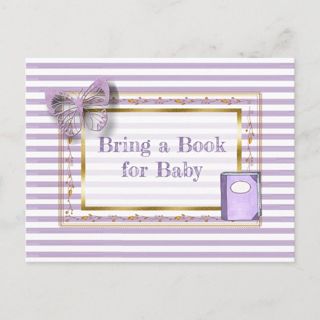 Bring a Book for Baby Baby Shower Card (Front)
