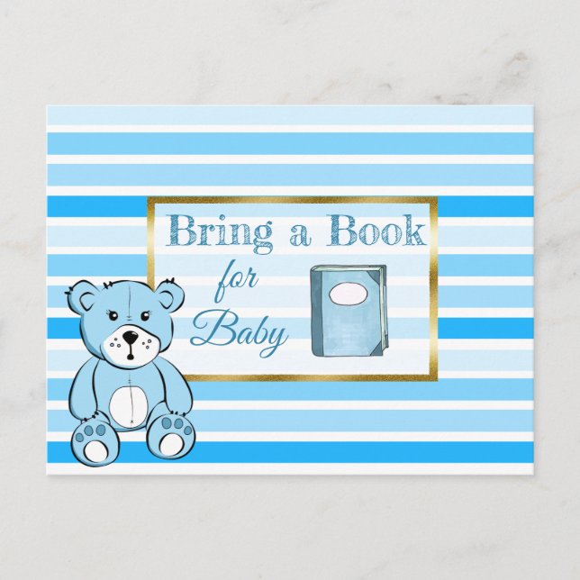 Bring a Book for Baby Baby Shower Card (Front)