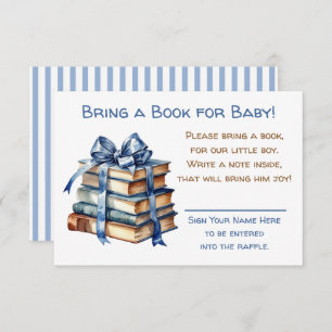 Bring a Book for Baby   Baby Shower  Enclosure Card