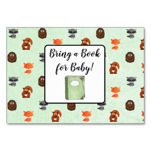 Bring a Book for Baby Woodland Creatures Card