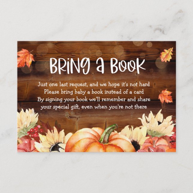 Bring a Book Instead of a Card Insert (Front)