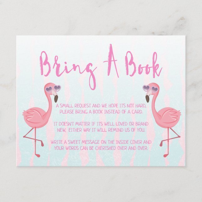 Bring A Book Kids Birthday Or Baby Shower Enclosure Card (Front)