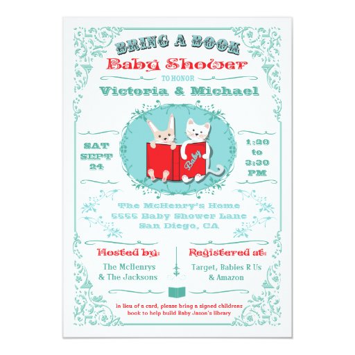 Bring A Book Baby Shower Invitation 10