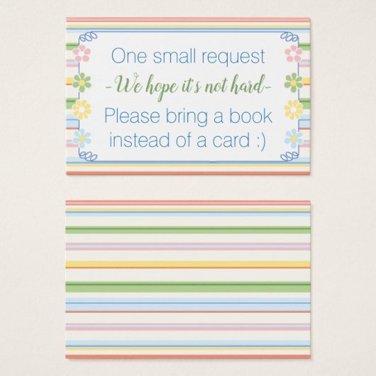 Bring-a-Book "Picnic" Insert Card/Personalize (Front & Back)