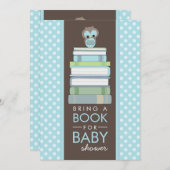 Bring A Book Sweet Owl Baby Shower Invitation (Front/Back)