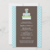 Bring A Book Sweet Owl Baby Shower Invitation (Back)