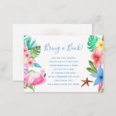 Bring a book tropical baby shower insert card (Front/Back)