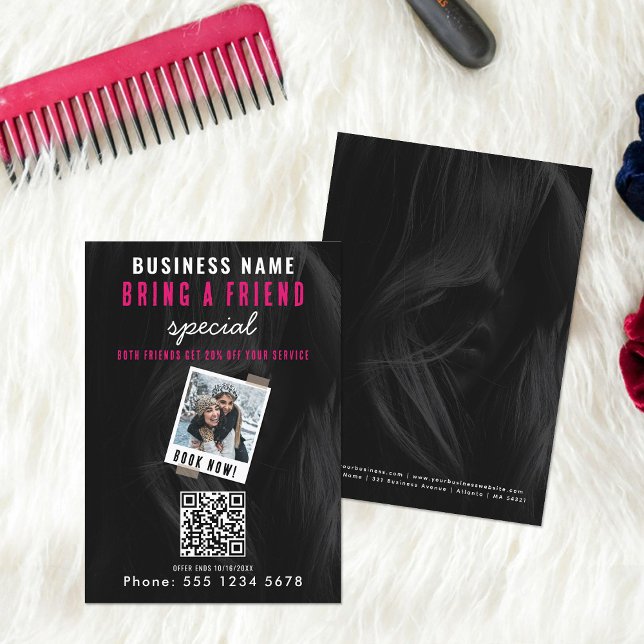 Bring a Friend Sale Refer A Friend Booking  Business Card (Bring a Friend Sale Refer A Friend Booking Business Card)