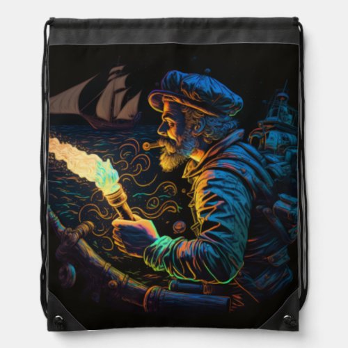 Bring a little adventure and mystery to your livin drawstring bag