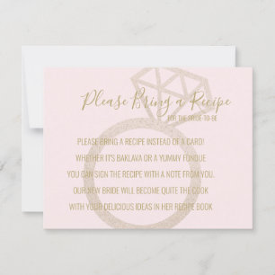Bring a Recipe Card for Bridal Shower Invitation
