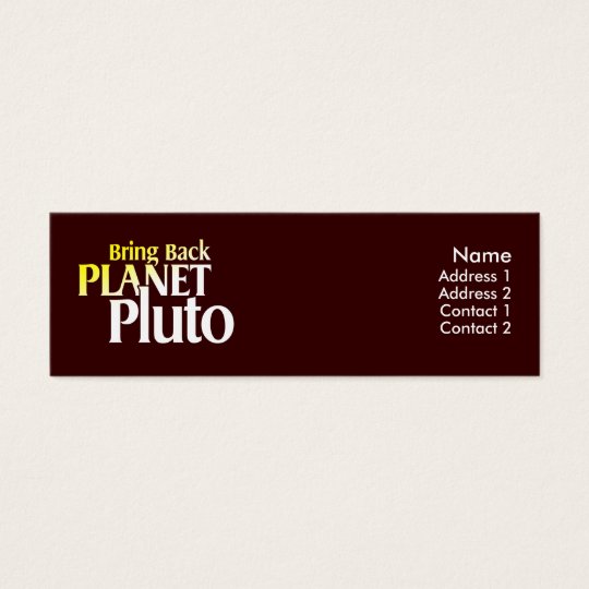Bring Back Planet Pluto Profile Card