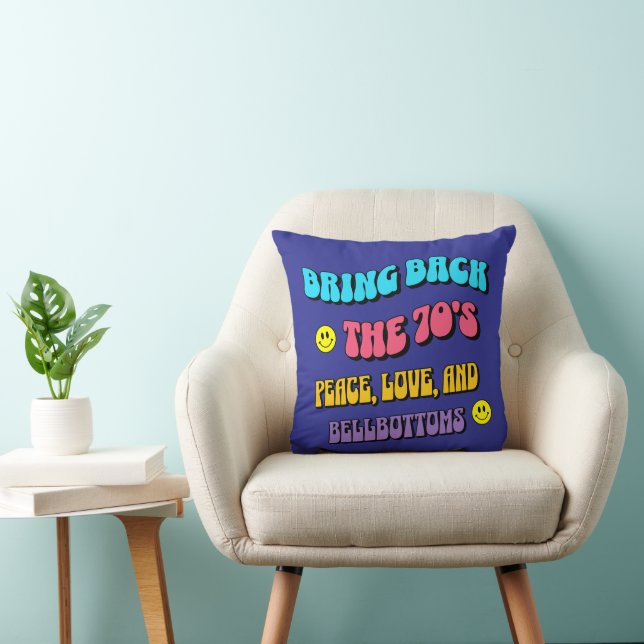 Bring Back the ’70s Throw Pillow (Chair)