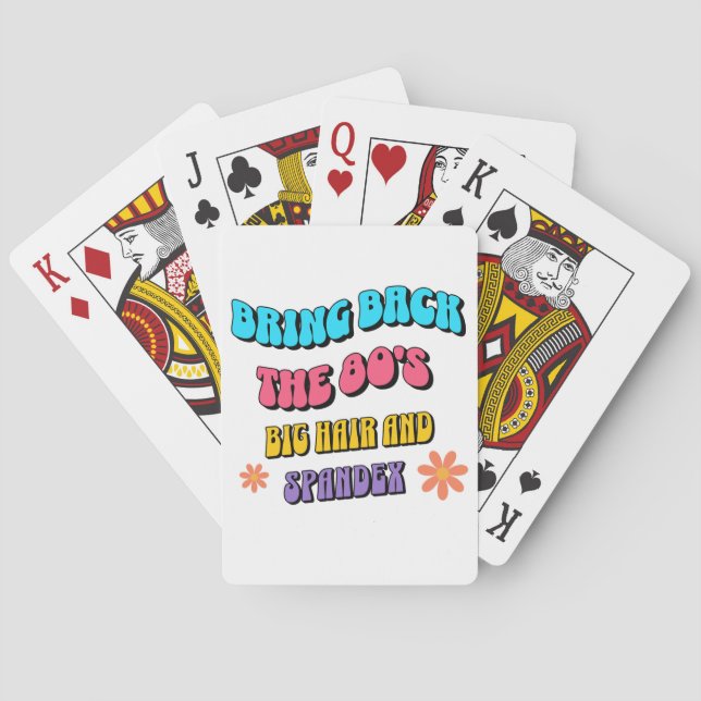 Bring Back the ’80s Poker Cards (Back)