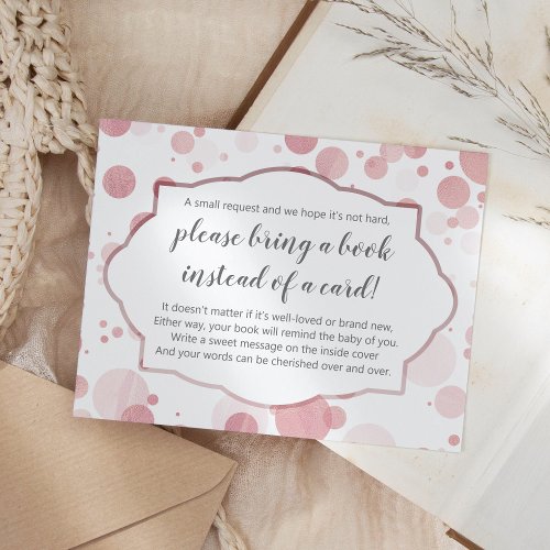 Bring book instead of card Ticket Baby Shower Enclosure Card