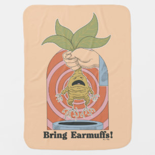 "Bring Earmuffs!" Screaming Mandrake Graphic Baby Blanket