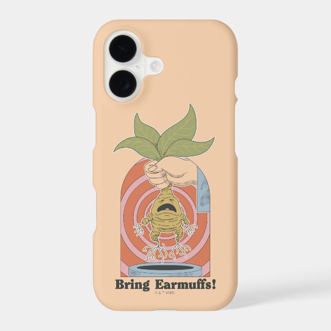 "Bring Earmuffs!" Screaming Mandrake Graphic Case-Mate iPhone Case (Back)