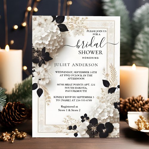 Bring Formal Simple Classic Blank Bridal Shower Invitation