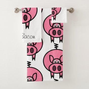 Bring Home The Bacon Bath Towel Set by LokisLaughs at Zazzle