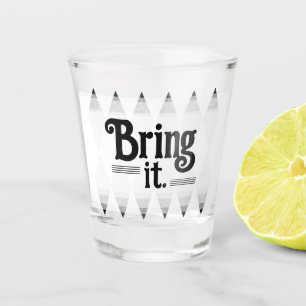 BRING IT bachelorette argyle diamond Shot Glass