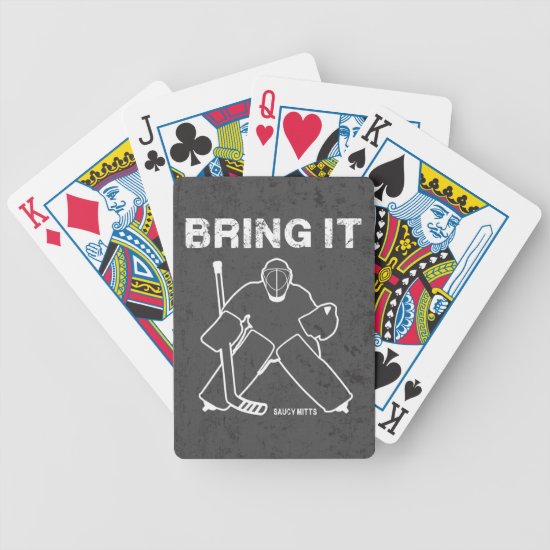 Bring It Hockey Goalie Bicycle Playing Cards