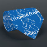 Bring It Hockey Goalie Blue Neck Tie<br><div class="desc">Bring It Hockey Goalie tie Blue</div>