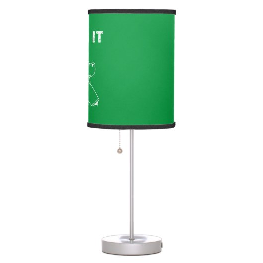 Bring It Hockey Goalie Green Table Lamp (Right)