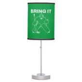 Bring It Hockey Goalie Green Table Lamp (Front)