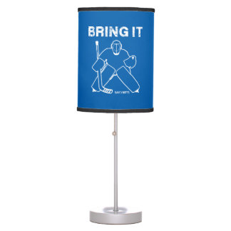 Bring It Hockey Goalie Table Lamp Blue