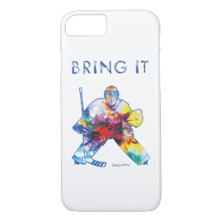 Bring It Hockey Goalie Watercolor iPhone 8/7 Case
