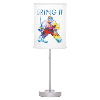 Bring It Hockey Goalie Watercolor Table Lamp