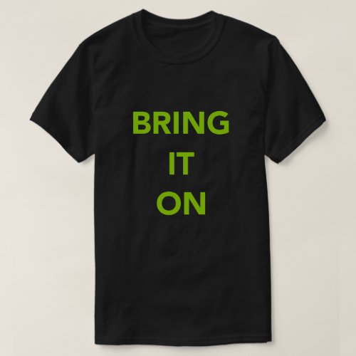 Bring It On Brat Green On Eggplant Purple  T_Shirt