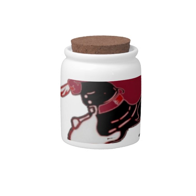 Bring It On – Playful Christmas & Space Mashup Candy Jar (Front)
