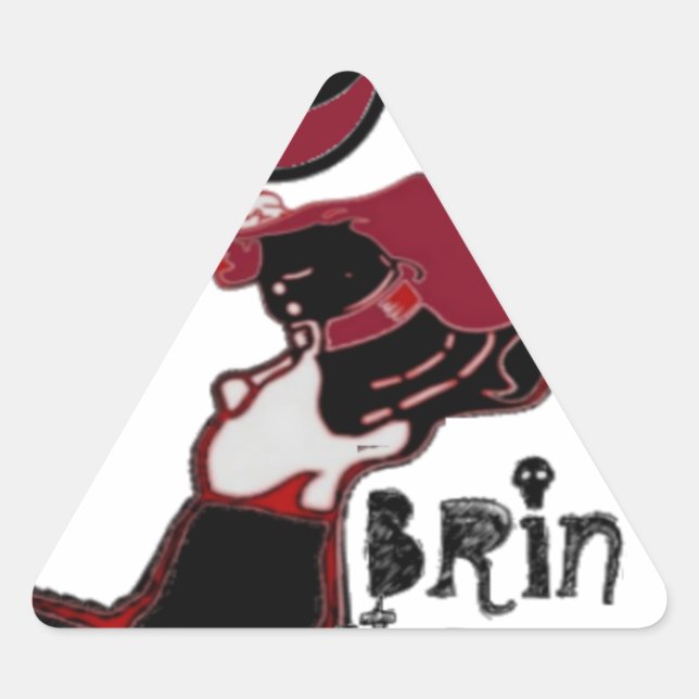 Bring It On – Playful Christmas & Space Mashup Triangle Sticker (Front)