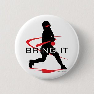 Bring it Red Batter Softball Button