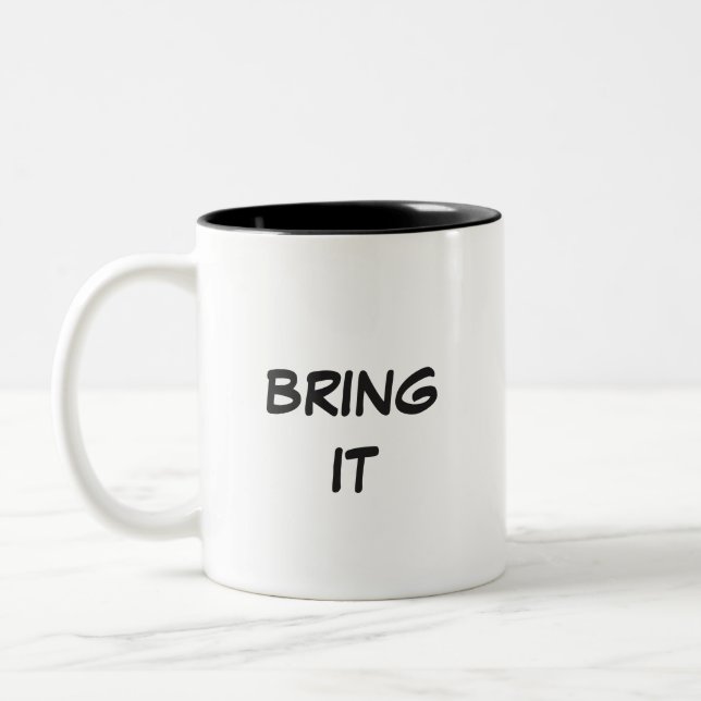 bring it Two-Tone coffee mug (Left)