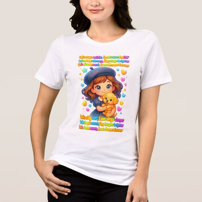 Bring joy, warmth, and brilliance into any space Tri-Blend shirt (Front)
