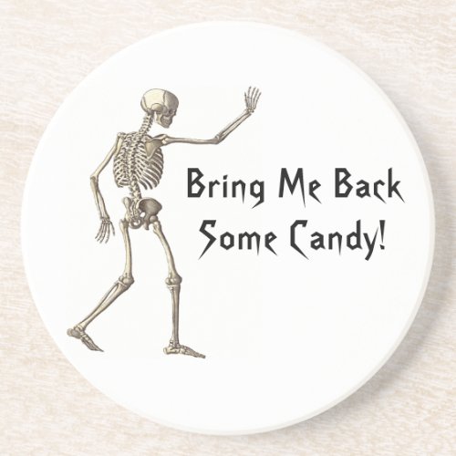Bring Me Back Candy Skeleton Halloween Coaster