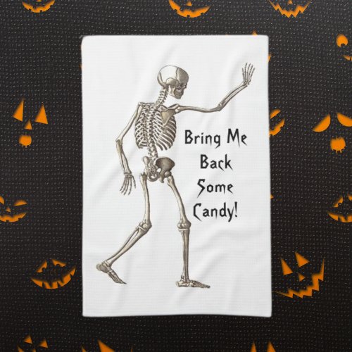 Bring Me Back Some Candy Skeleton Kitchen Towel